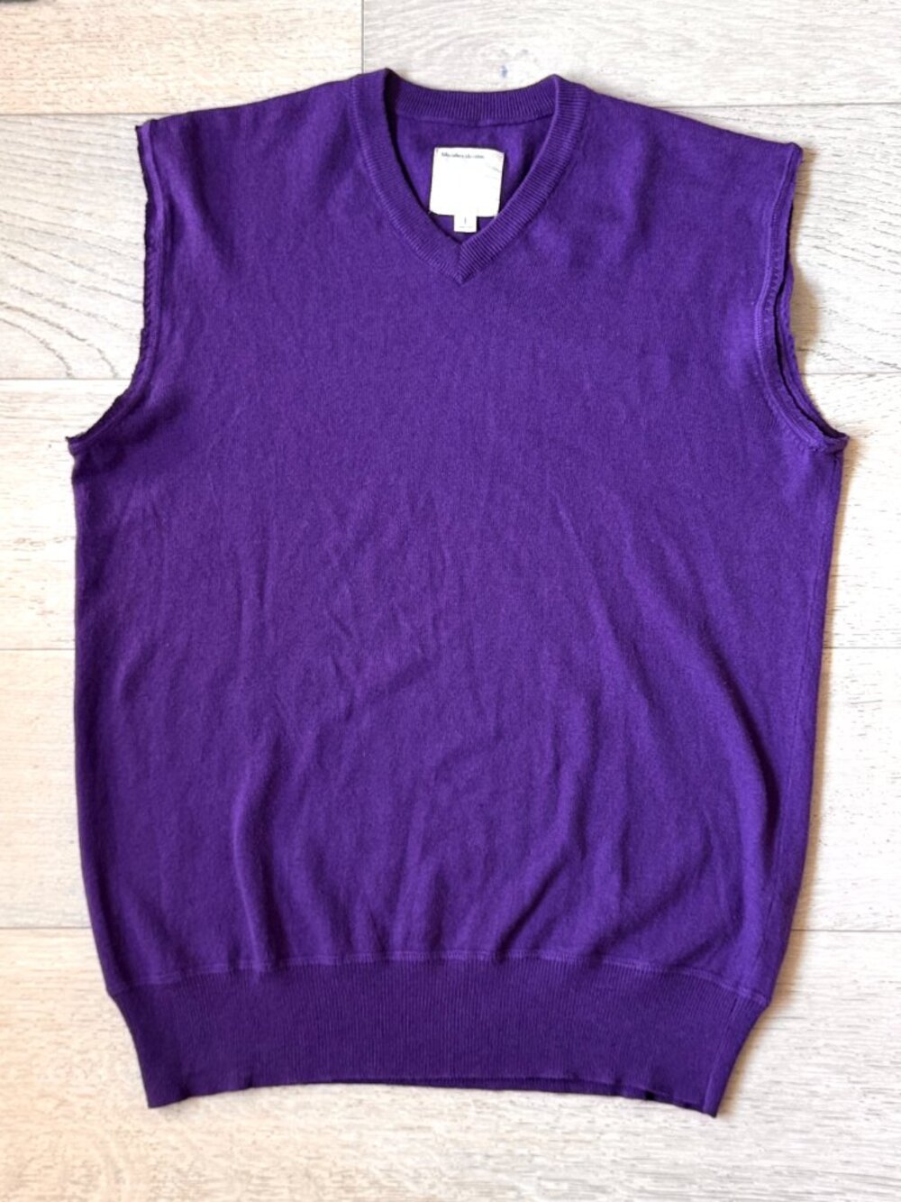 Life After Denim Cashmere Cotton Purple Sweater Vest Large